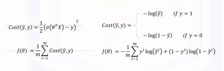 The replaced cost function